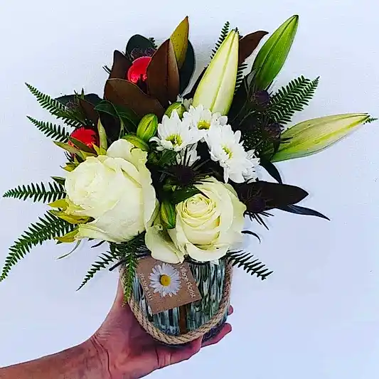 Christmas Flower Jar